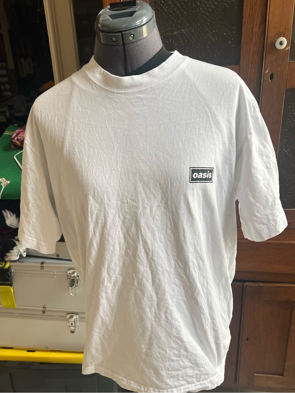 Oasis Men's White Logo T-Shirt by H&M size M